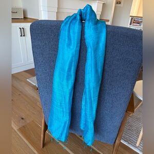 Turquoise Silk Scarf from Vietnam